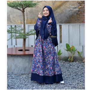 Kirana Dress Michan Seri C Navy