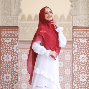 Khimar Yuka Maroon