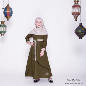 KID Fuku Dress Olive