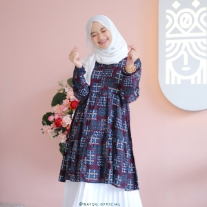NAYQU Safwah Batik Navy