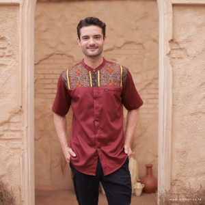 DAD Pendek Kemko ETNIK Marun