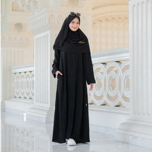 Button Abaya Michan Black