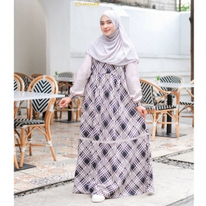 Kanaya Dress Beige-Lillac