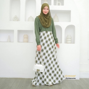Lily Square Dress Army