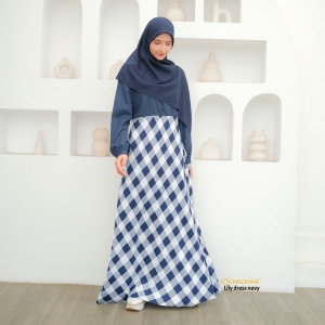 Lily Square Dress Navy