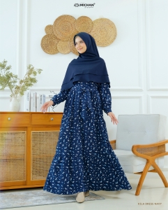 Kila Dress Crinkle Navy