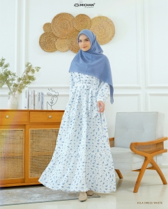 Kila Dress Crinkle White