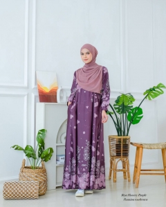 Biya Flowery Dress GRAPE PURPLE