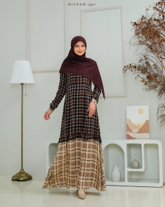 JISOO Dress Mahogany