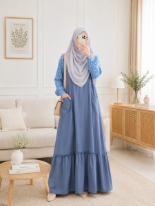 Karin Dress Denim Grey