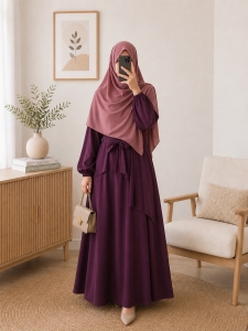 MICHAN Camilia Dress Wine